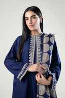 3 Pc Embroidered Khaddar Suit