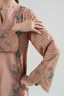 3 Pc Embroidered Karandi Suit