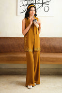 2 Pc Embroidered Wrinkle Crepe Suit