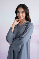 2 Pc Dyed Textured Knit Suit