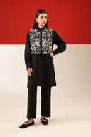 2 Pc Embroidered Linen Suit