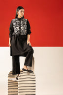 2 Pc Embroidered Linen Suit