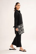 2 Pc Embroidered Crepe Suit