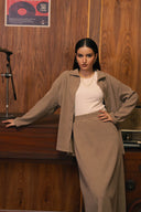 Ribbed Maxi Skirt Set