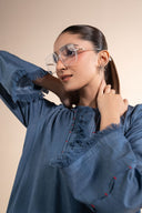 2 Pc Dyed Denim Suit