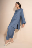 2 Pc Dyed Denim Suit