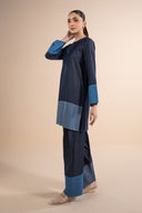 2 Pc Embroidered Tencel Denim Suit