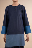 2 Pc Embroidered Tencel Denim Suit