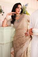 Embroidered Raw Silk Saree