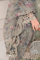 3 Piece Embroidered Organza Suit