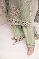 3 Piece Embroidered Organza Suit