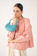 Crosshatch Ruffled Shirt