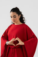 Batwing-Sleeve Dress