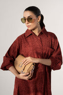 Printed Button-Down Dress