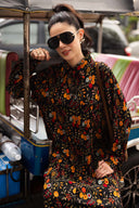 Printed Button-Down Dress