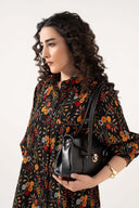 Printed Button-Down Dress