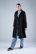 Suede Double Breasted Coat