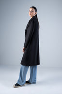 Suede Double Breasted Coat