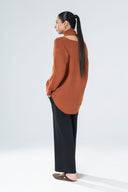 Scarfed Knit Sweater