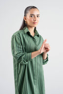 Striped Button-Down Dress