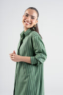 Striped Button-Down Dress
